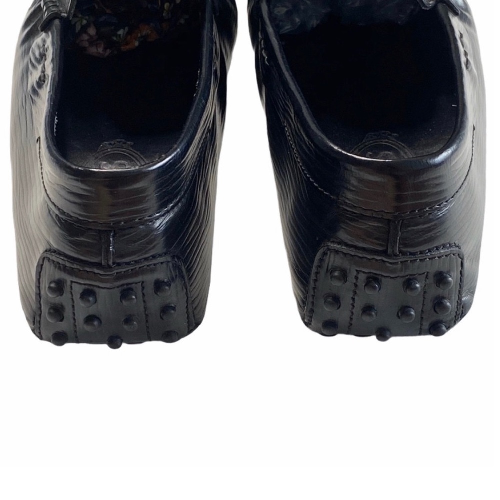 Tod's ✦ Gommino Driving Shoes Slip On Loafer ✦ Black Textured Leather ✦ UK9 US10 - Picture 5 of 16